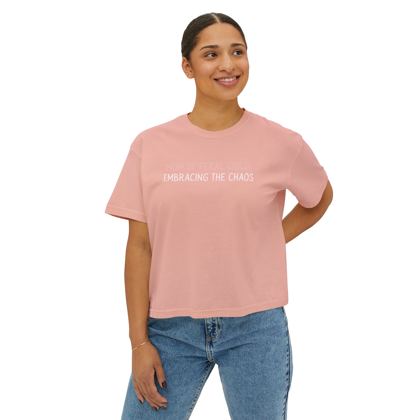 Mom Of Feral Child Women's Slightly Cropped Top