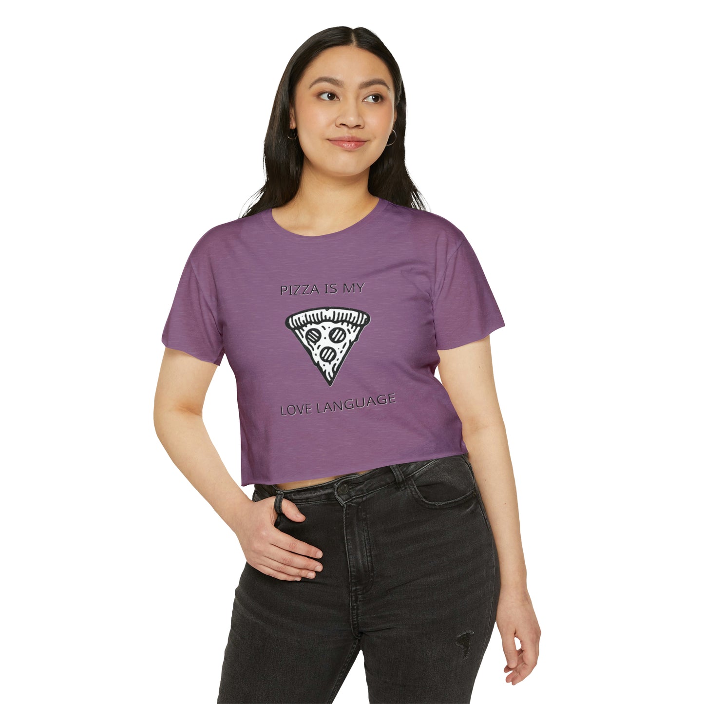 Pizza Is My Love Language Women's Crop Top