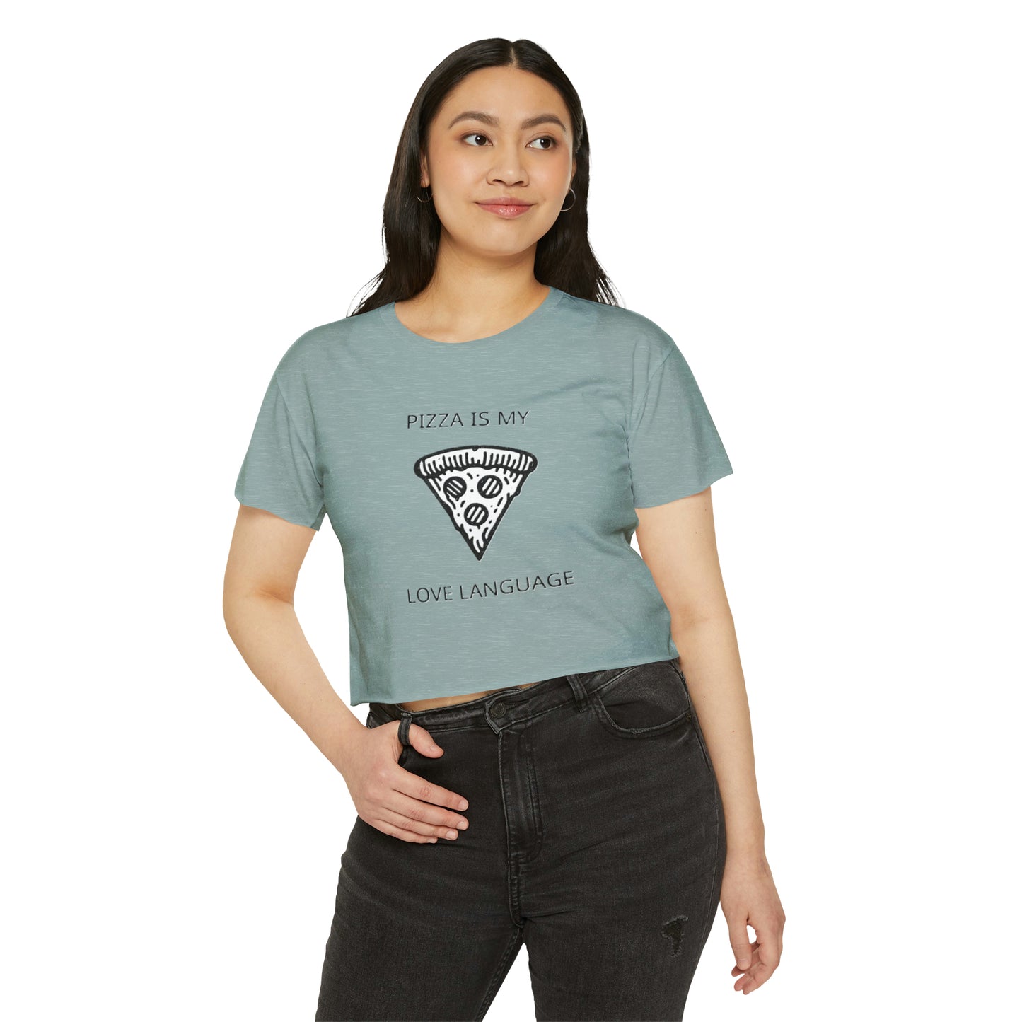 Pizza Is My Love Language Women's Crop Top